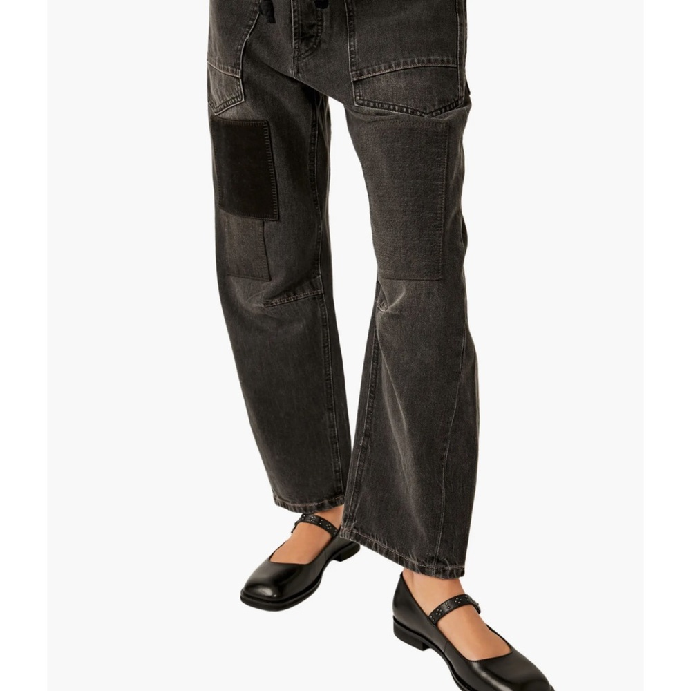 Free People Moxie Low Rise Barrel Leg Jeans